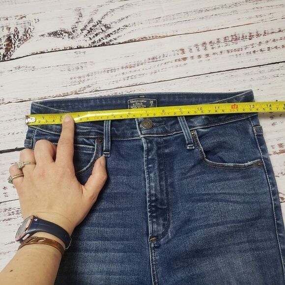 Abercrombie  & Fitch Simone high rise super skinny size 26 distressed raw hem - Picture 8 of 11